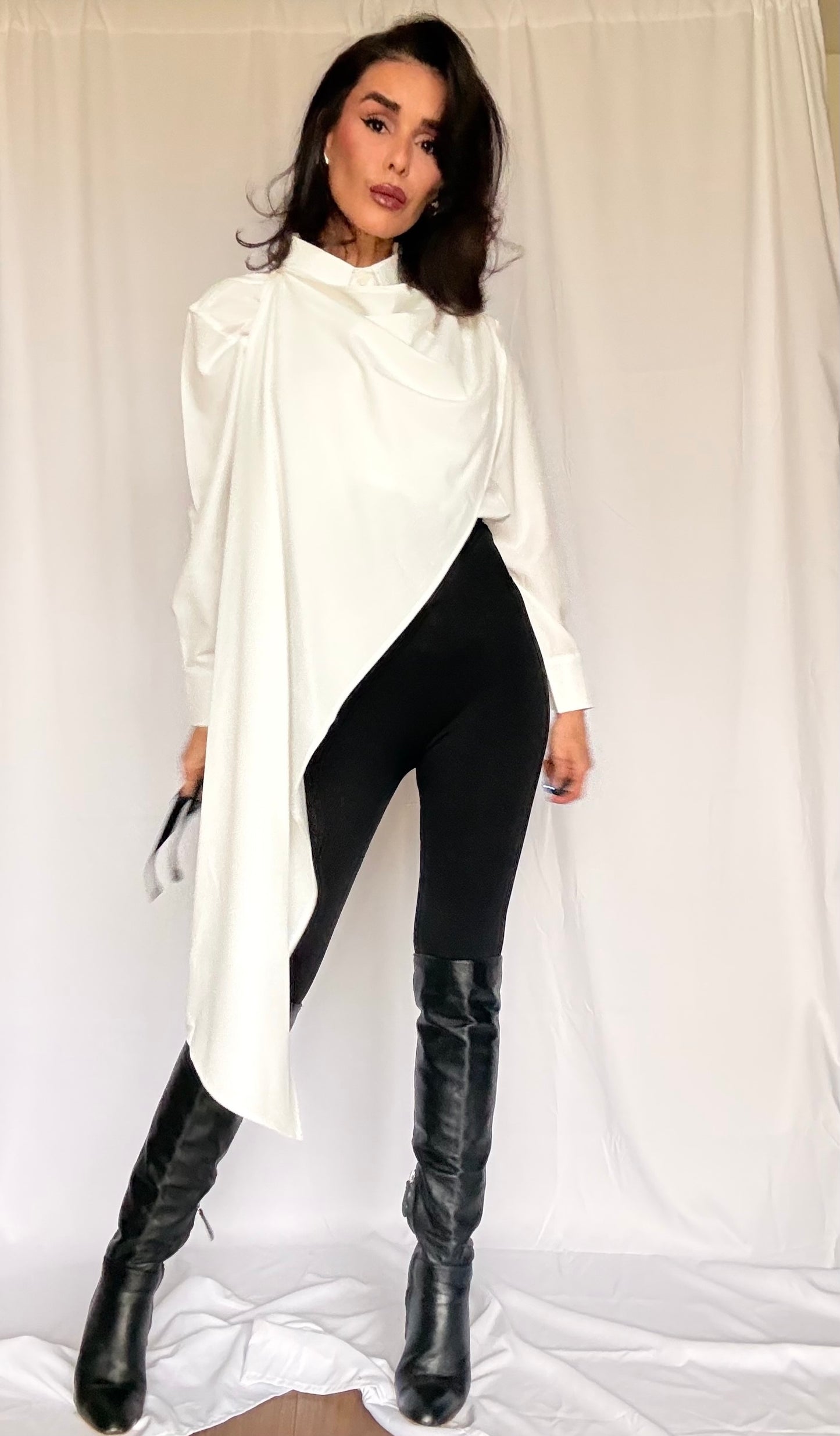 Haut drapé asymétrique