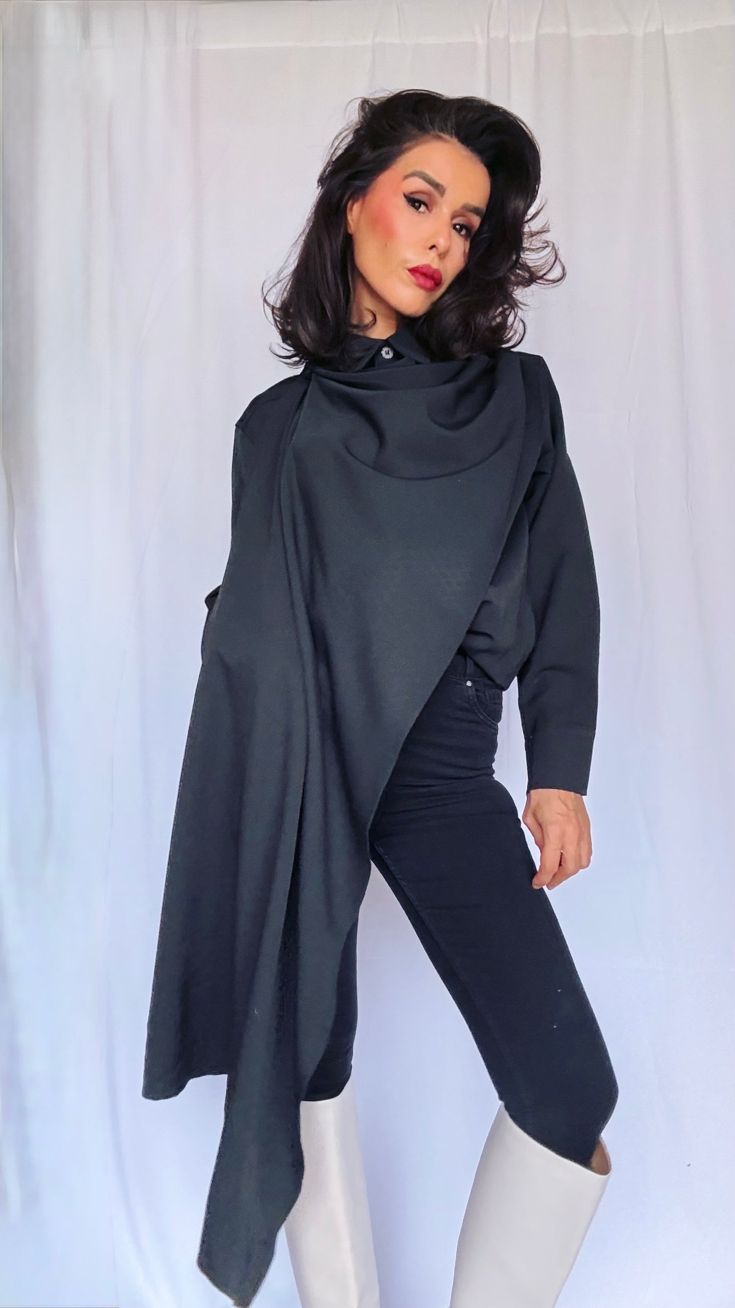 Haut drapé asymétrique