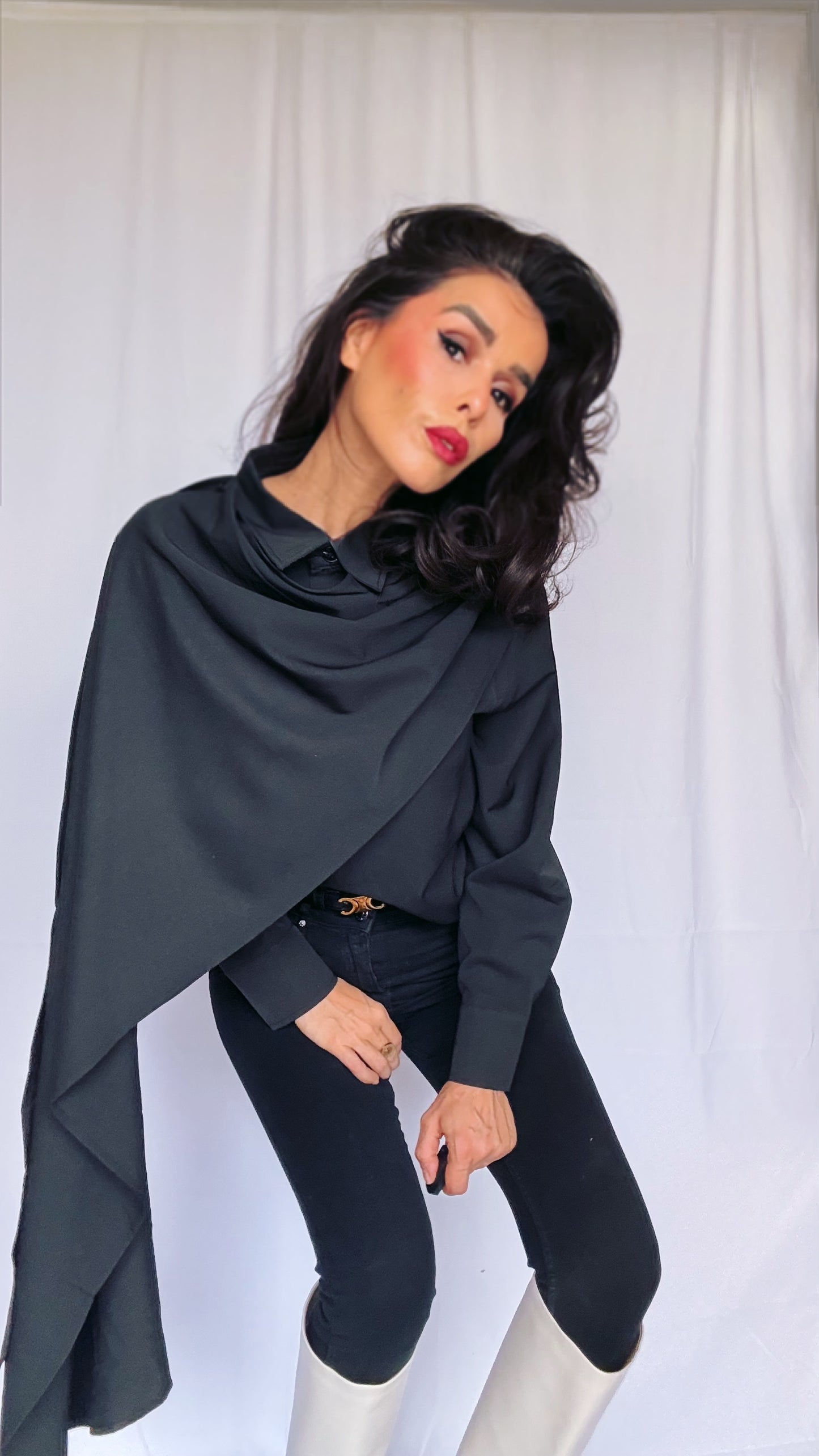 Haut drapé asymétrique