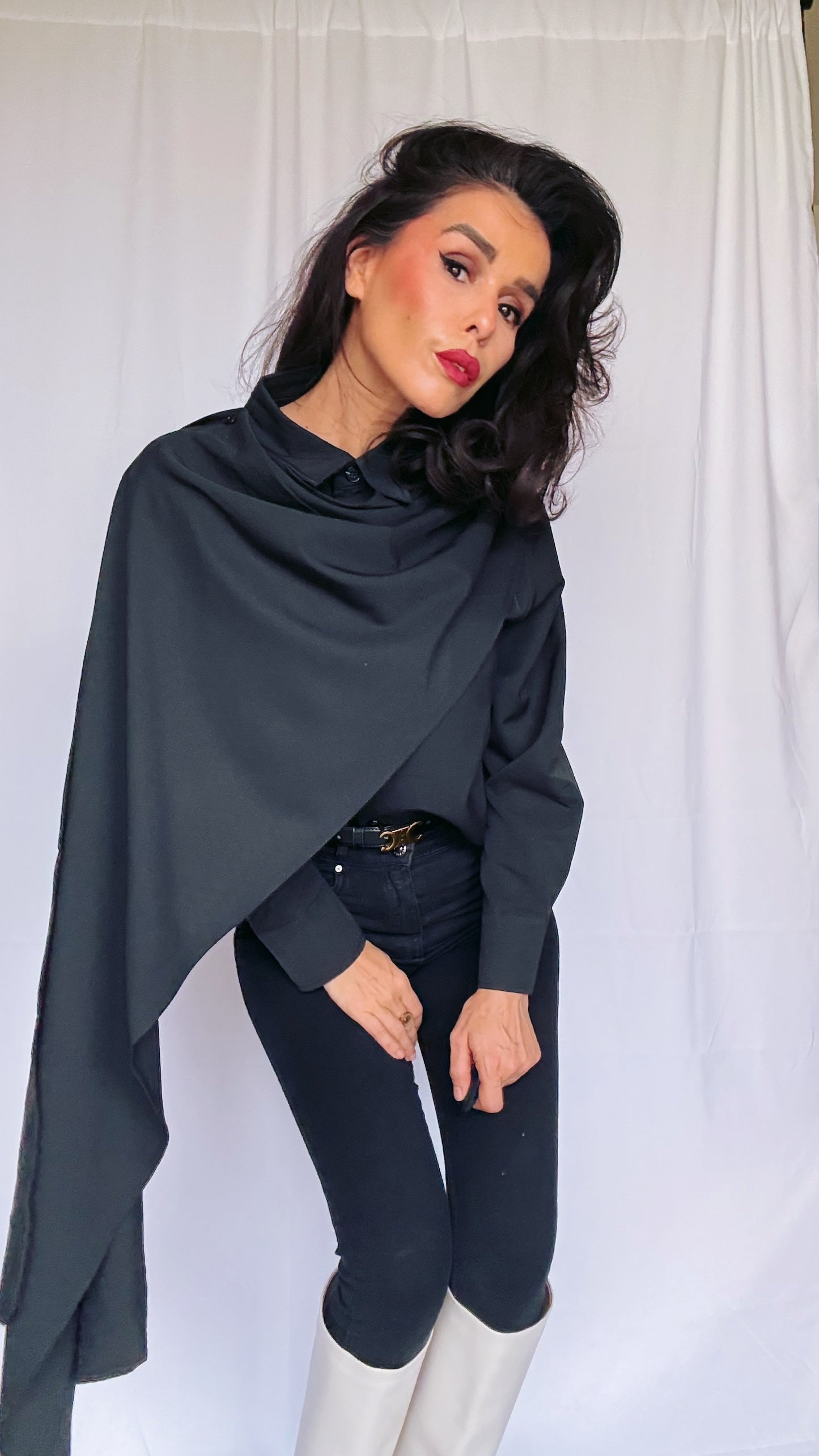 Haut drapé asymétrique